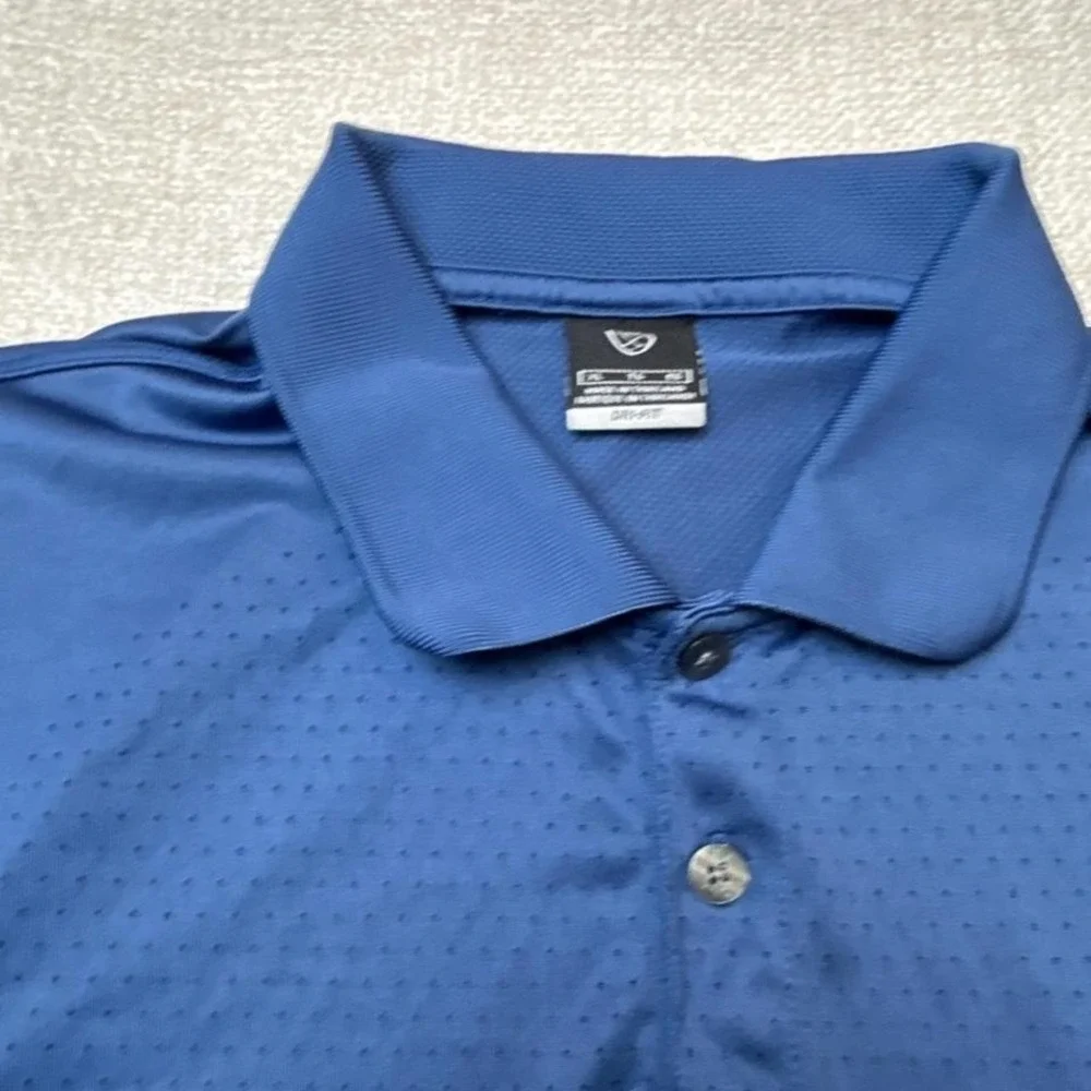 Nike Dri-FIT Golf Polo‎ Blue Short Sleeve Performance Size XL Active Stretch